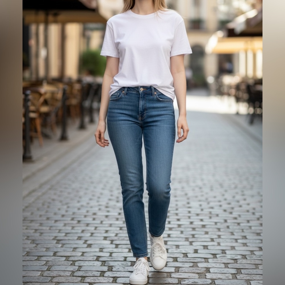 NWT AG Alexxis Slim Skinny Jeans in Medium Blue Wash